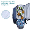 Picnic Set Backpack with Insulated Cooler for 2 Person Navy Blue