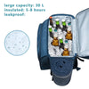 Picnic Set Backpack with Insulated Cooler for 2 Person Blue