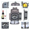 Picnic Set Backpack with Insulated Cooler for 2 Person Gray