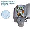 Picnic Set Backpack with Insulated Cooler for 4 Person Gray