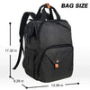 Pandapouch Wickeltasche Rucksack Schwarz 