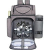 Picnic Set Backpack with Insulated Cooler for 2 Person Gray