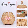 Hap Tim 2 Person Heart Wicker Picnic Basket Set