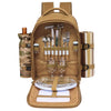 2 Person Picnic Backpack Bag with Wine Pouch, Blanket & Cutlery Set Camo